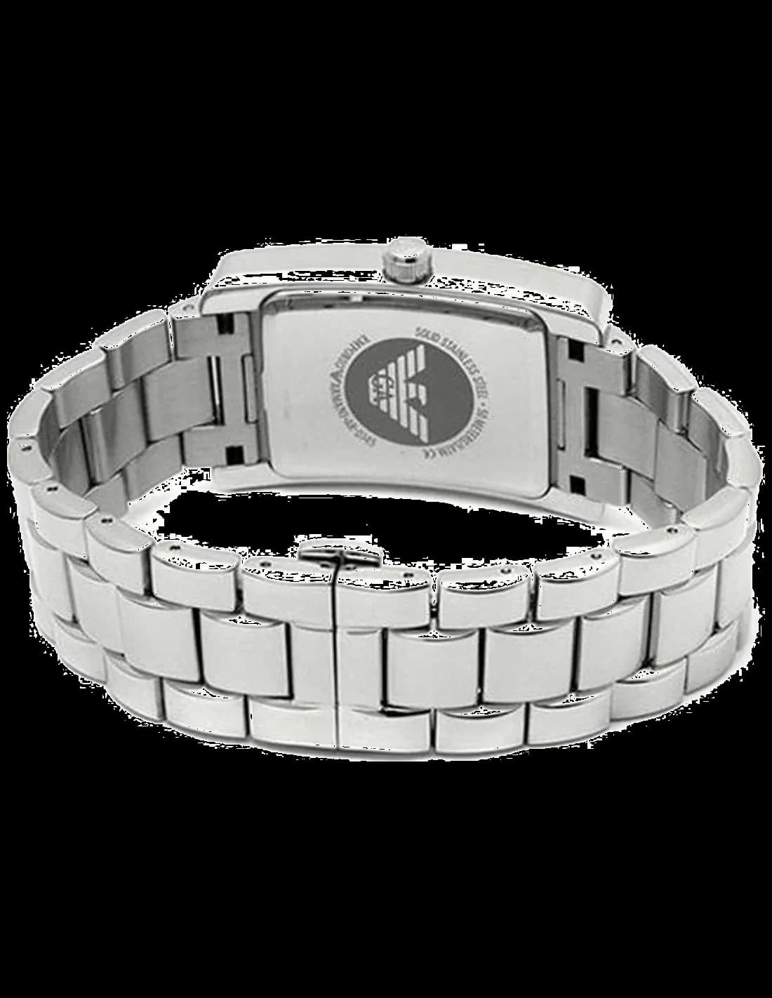 Montre Emporio Armani AR0146 Cadran Rectangulaire Argenté vue 4