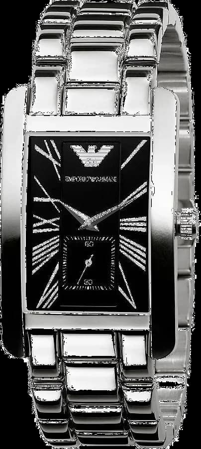 Montre Emporio Armani AR0156 Rectangulaire Acier Cadran Noir