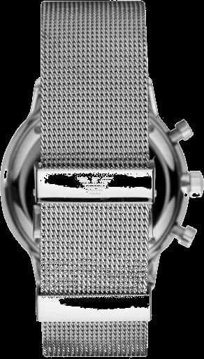 Montre Homme Emporio Armani AR0390 bracelet maille milanaise en acier vue 3