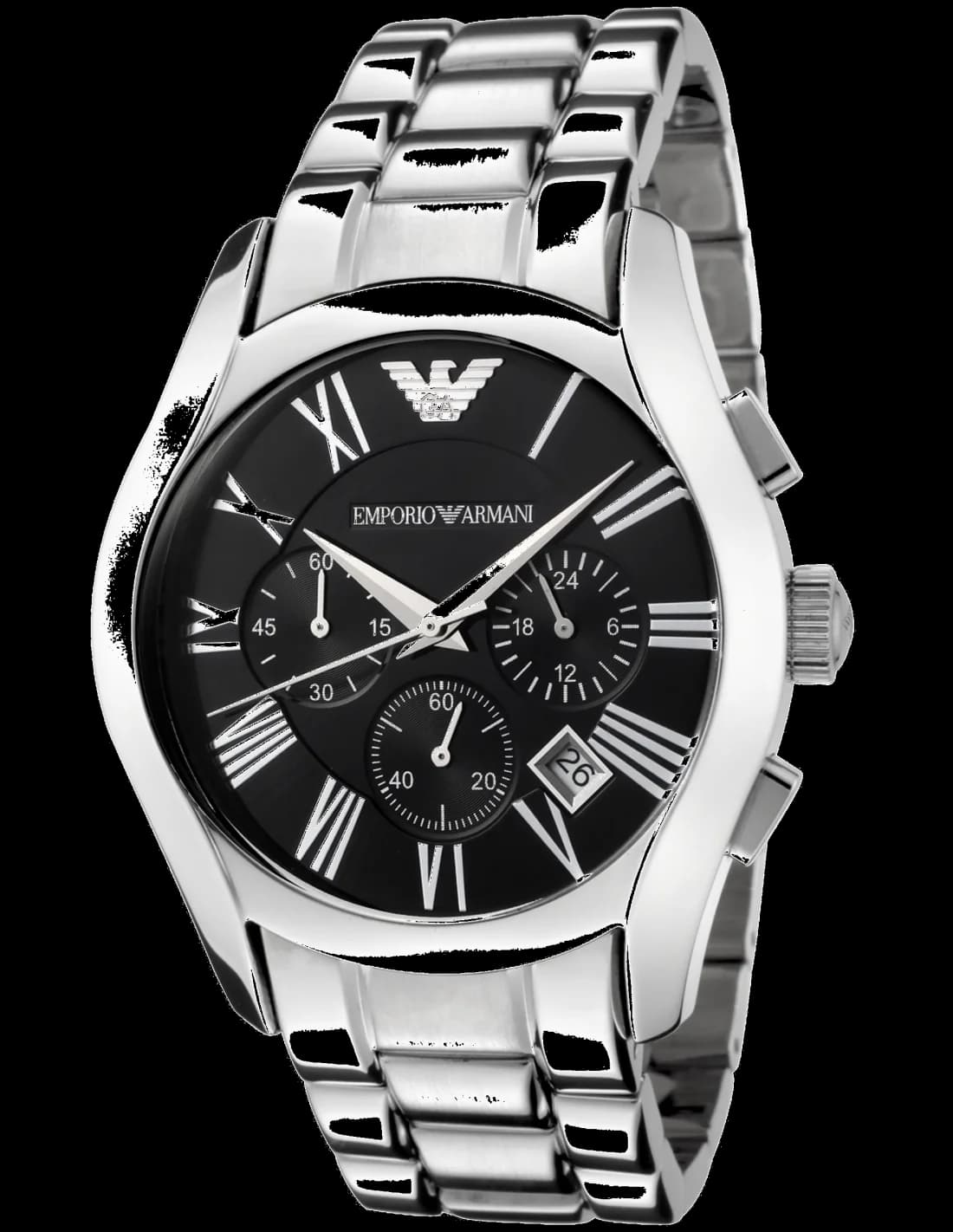 Montre Emporio Armani AR0674 Chronomètre Rond Cadran Noir