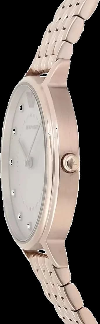 Montre femme Emporio Armani AR11062 en acier plaqué or rose vue 2