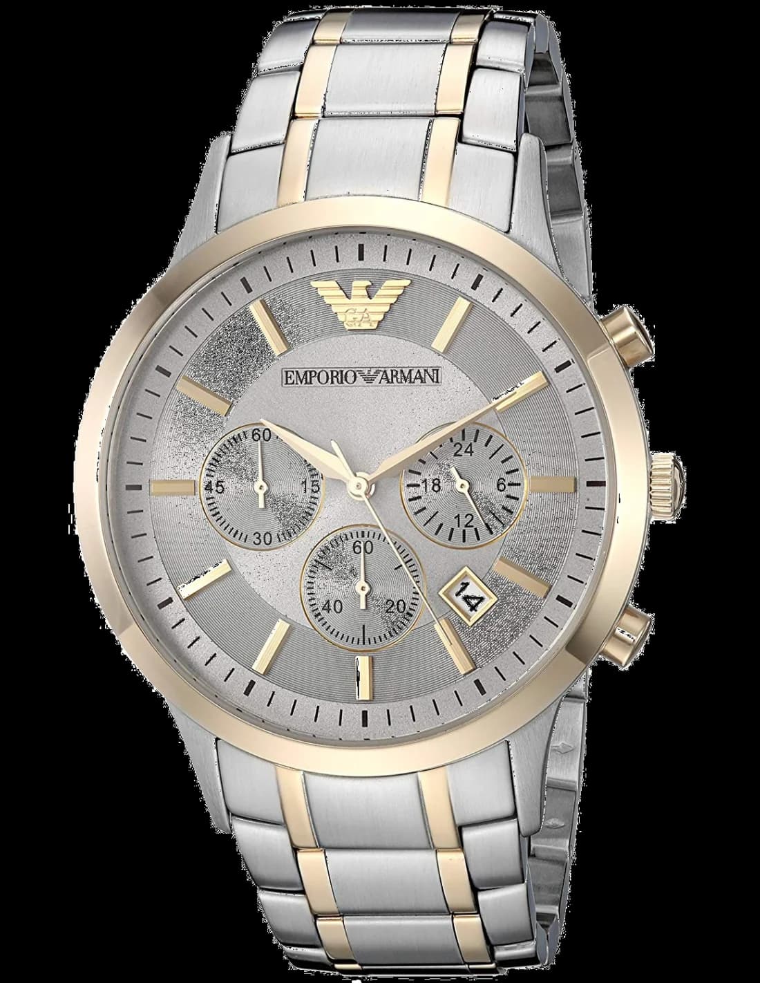 Montre Emporio Armani AR11076 en Acier Bicolore et Bracelet NATO