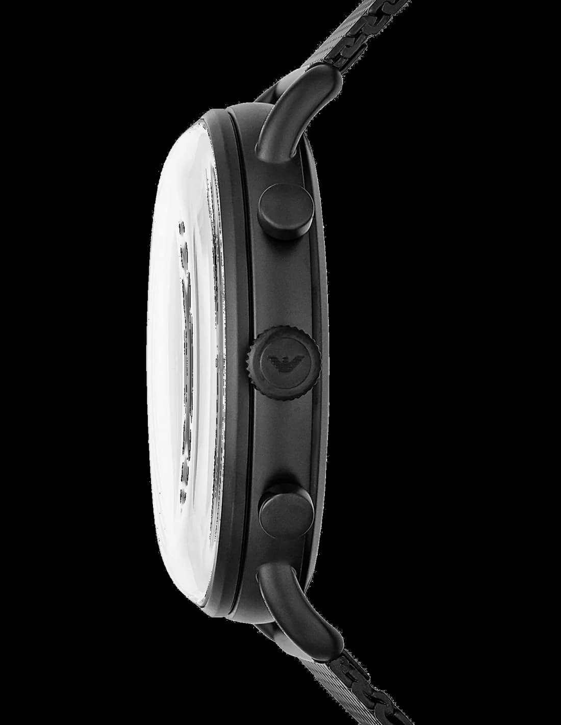 Montre Emporio Armani Aviator AR11201 Chronomètre maille milanaise noire vue 2