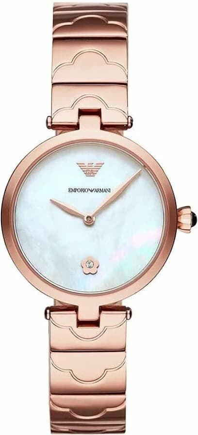 Montre Femme Emporio Armani Arianna AR11236 acier or rose cadran nacre
