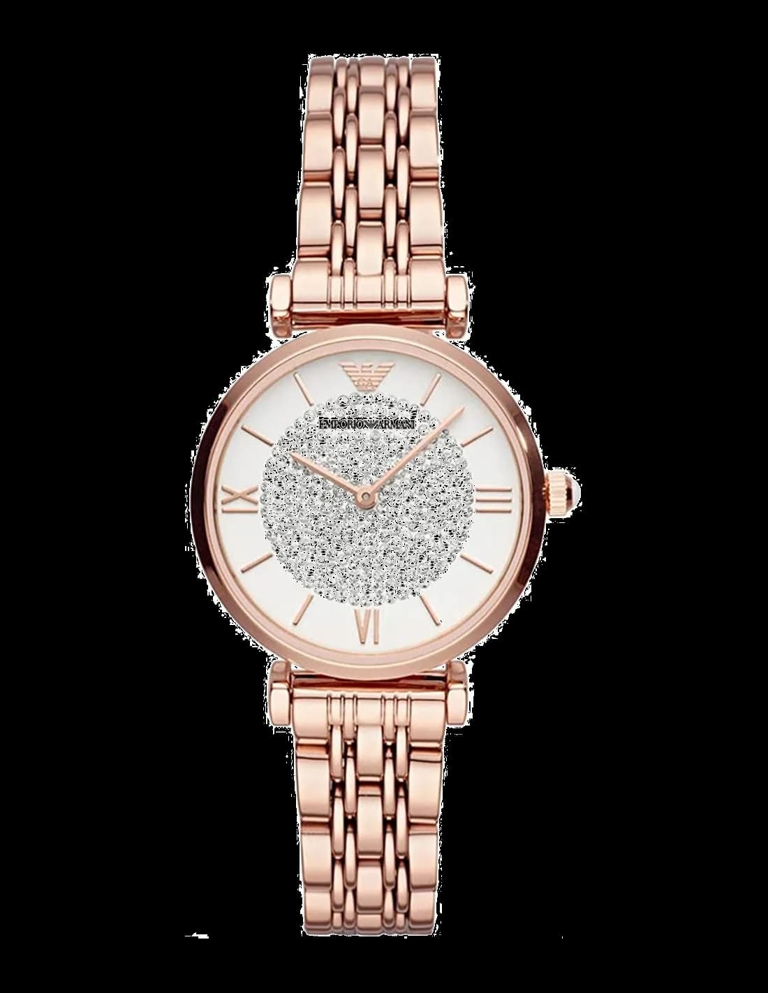 Montre Emporio Armani AR11244 Gianni T-Bar en métal doré rose