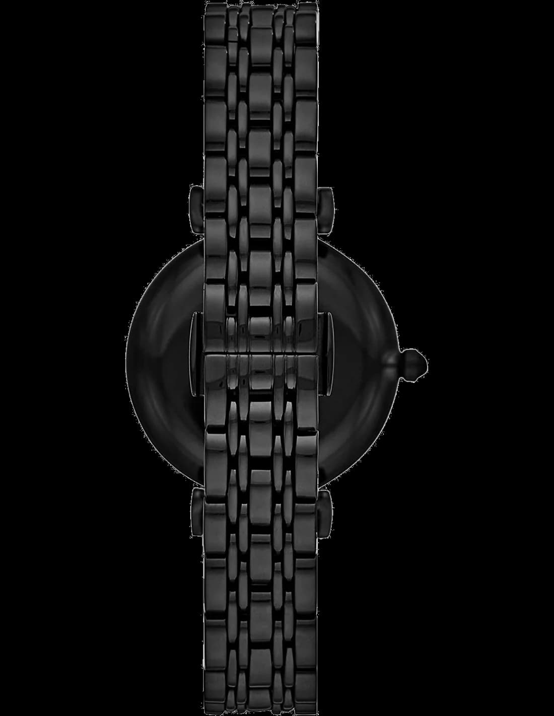 Montre Emporio Armani AR11245 en acier maille milanaise noir vue 3
