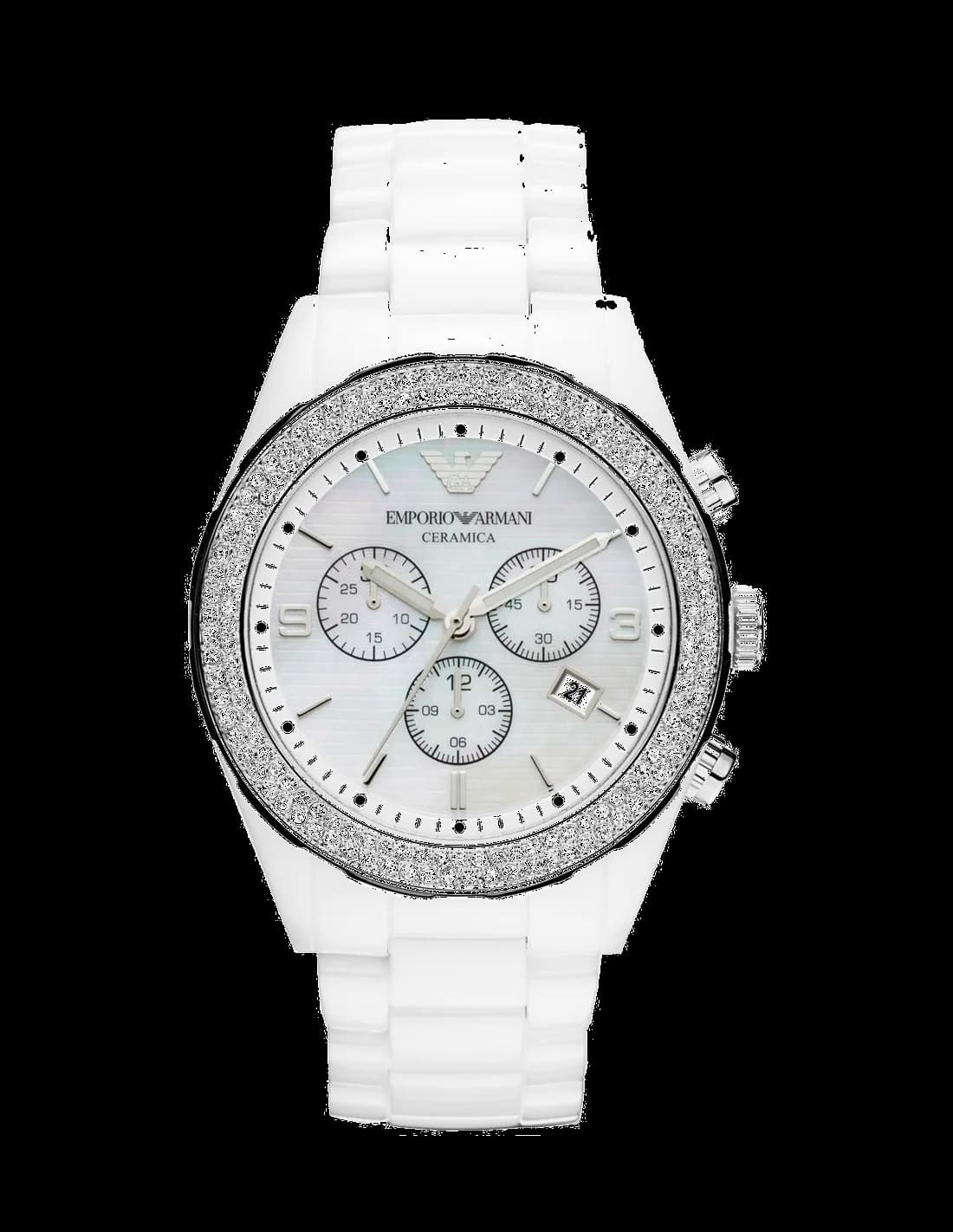 Montre Emporio Armani AR1456 en céramique blanche