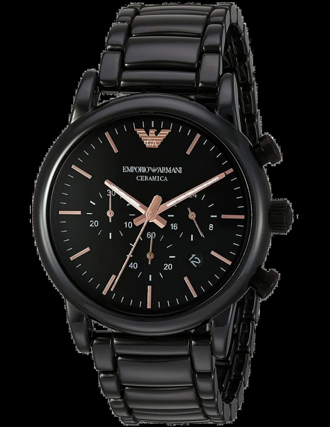 Montre Emporio Armani Luigi AR1509 Chronographe en céramique noire