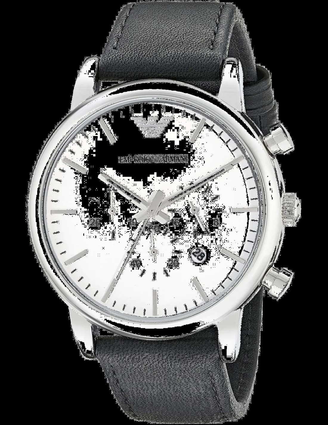 Montre Homme Emporio Armani Classic AR1807 Chronomètre Cuir Noir