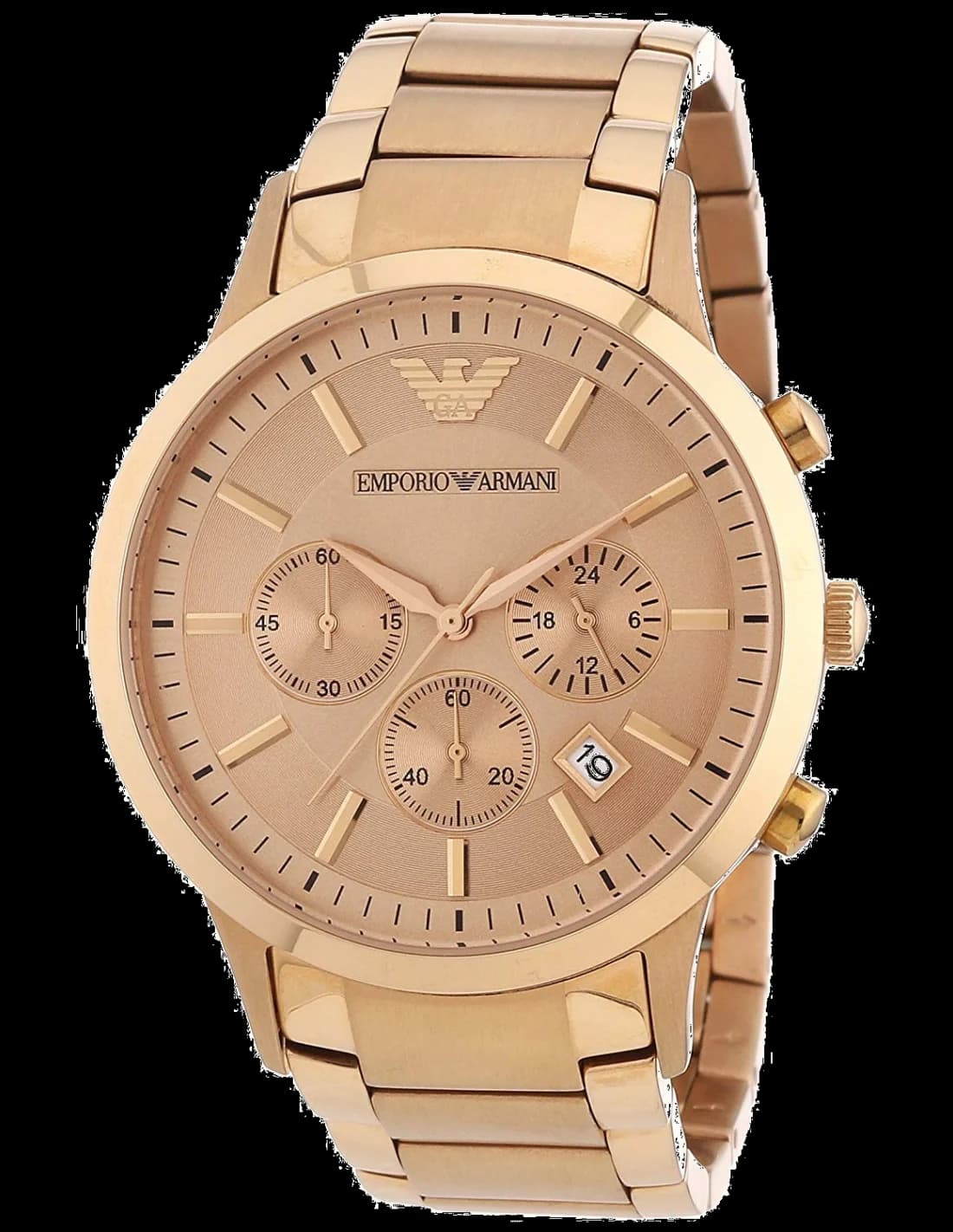 Montre Emporio Armani AR2452 chronographe en acier or rose
