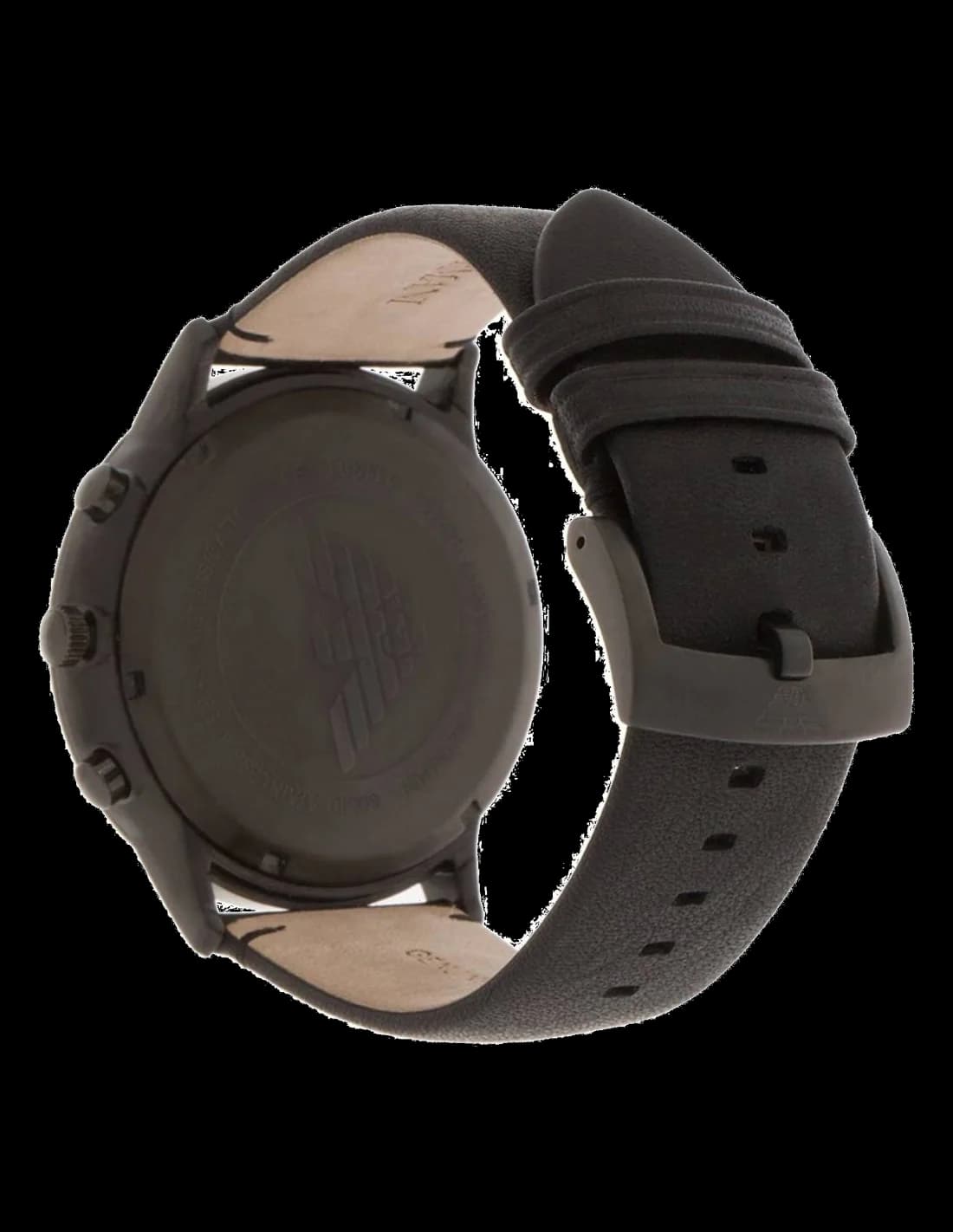 Montre Emporio Armani AR2461 Chronomètre à Bracelet en Cuir Noir vue 3