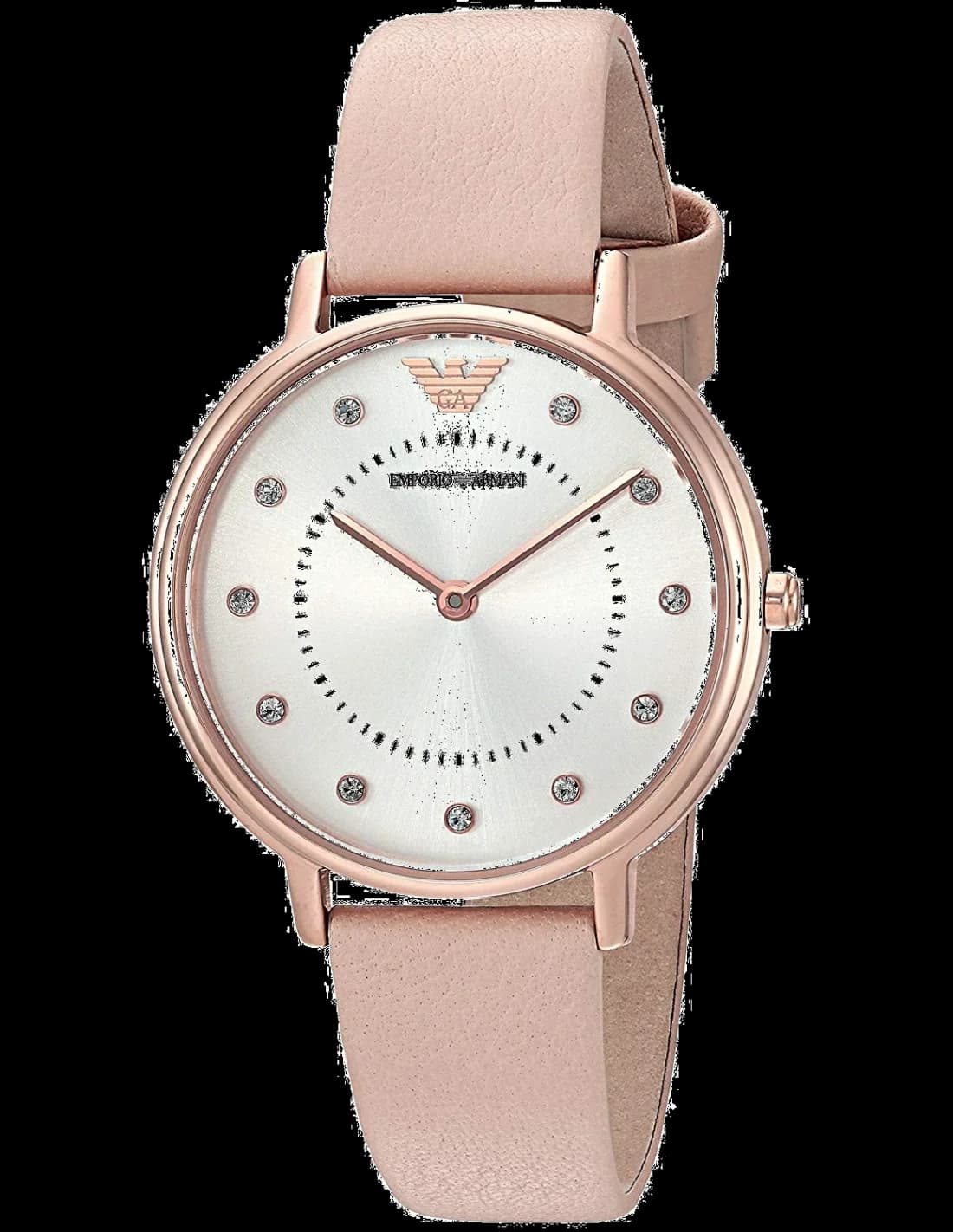 Montre Emporio Armani AR2510 Boîtier Or Rose et Cuir Nude