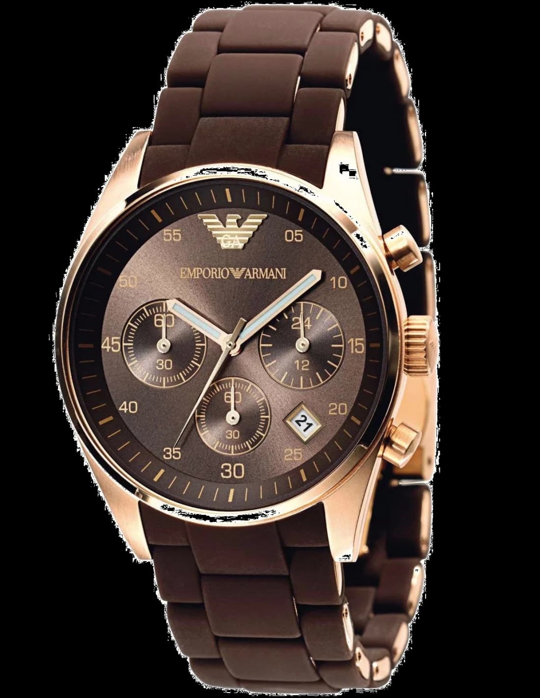 Montre Emporio Armani AR5891 Bracelet Silicone Chocolat