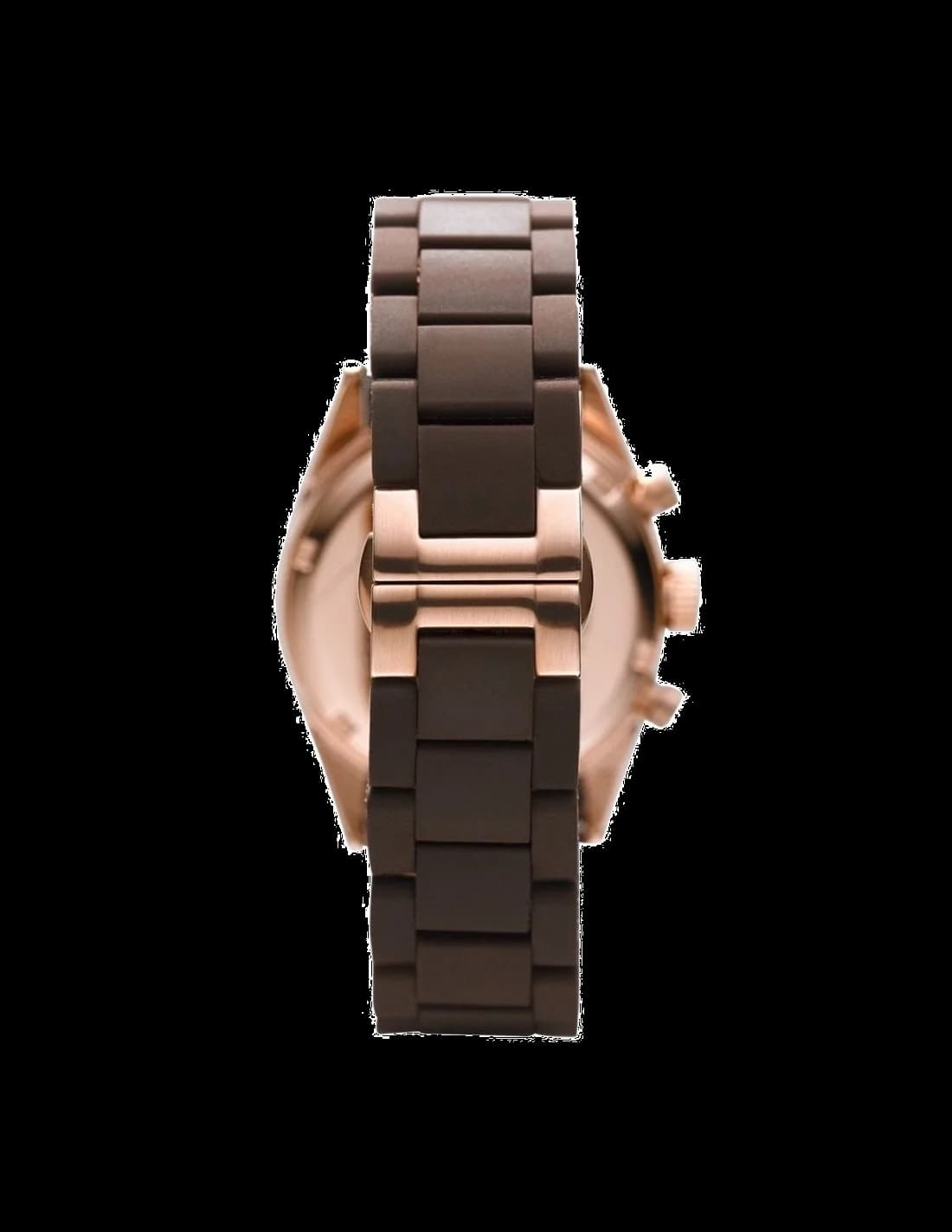 Montre Emporio Armani AR5891 Bracelet Silicone Chocolat vue 2