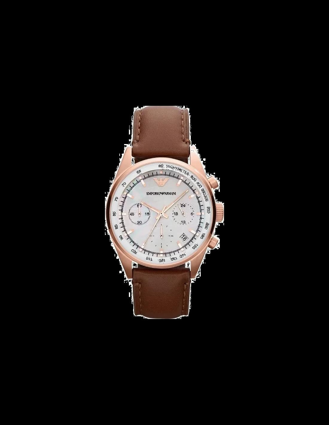 Montre Femme Emporio Armani Sportivo AR5996 Bracelet en cuir marron