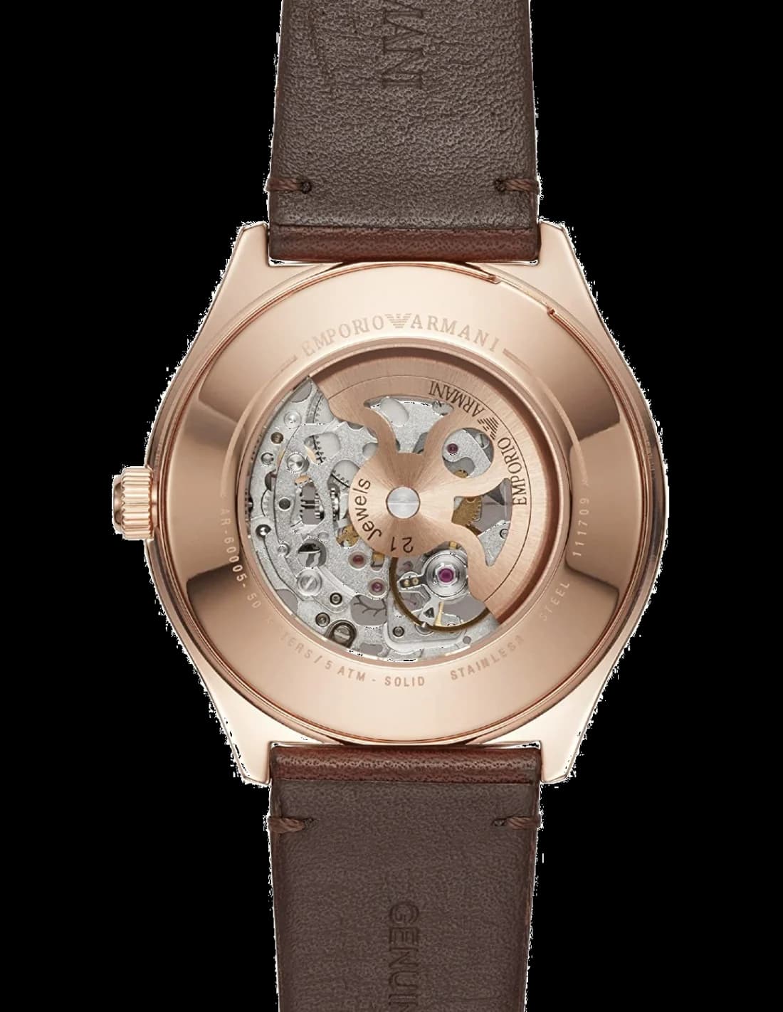 Montre Emporio Armani AR60005 Zeta Automatique à mouvement apparent vue 2