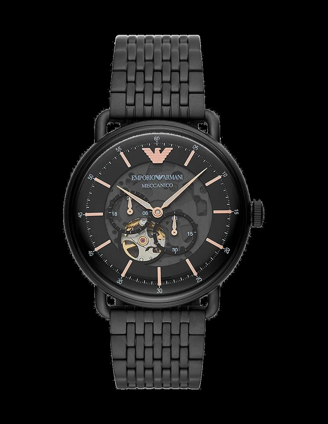 Montre Emporio Armani AR60025 Automatique Squelette Acier Noir