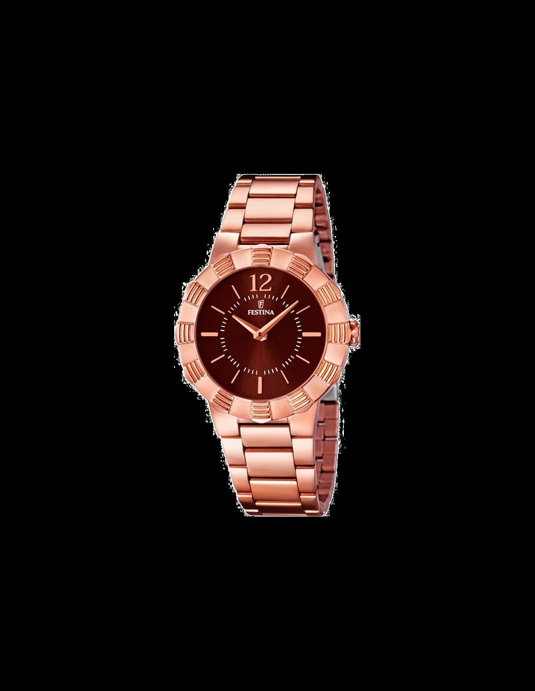 Montre Festina F16733/2 en Acier Rose Gold et Cadran Marron