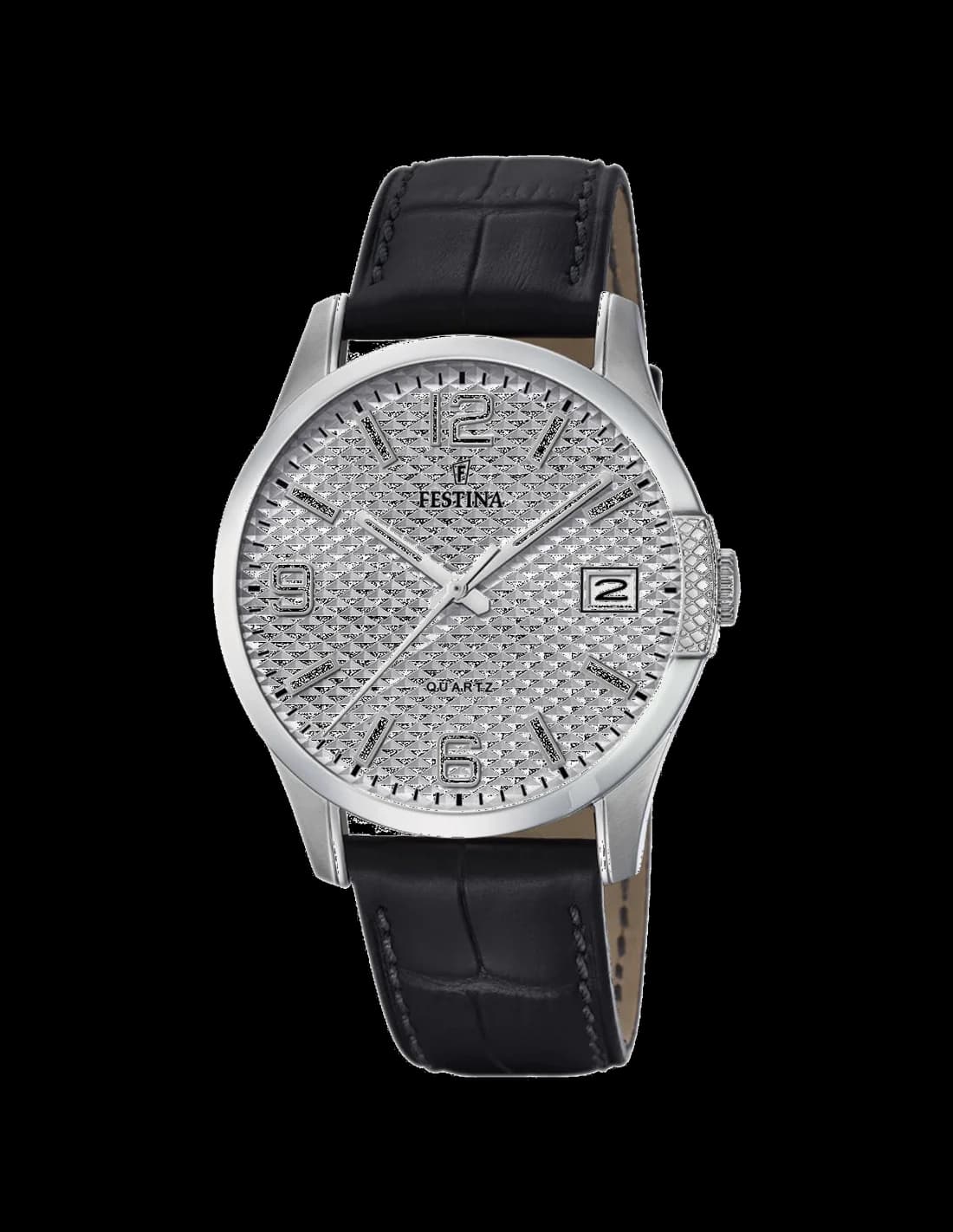 Montre Festina F16982/1 Cadran Noir et Bracelet Cuir