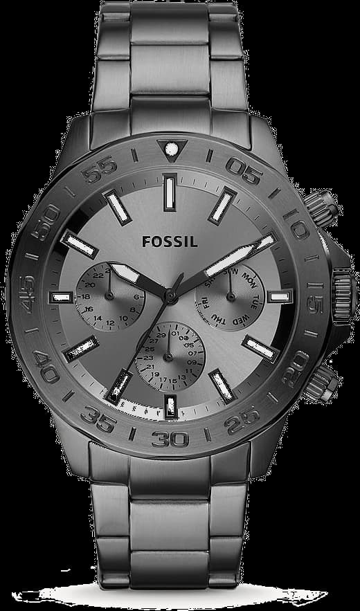 Montre Homme Fossil Bannon BQ2491 avec bracelet en acier inoxydable gris