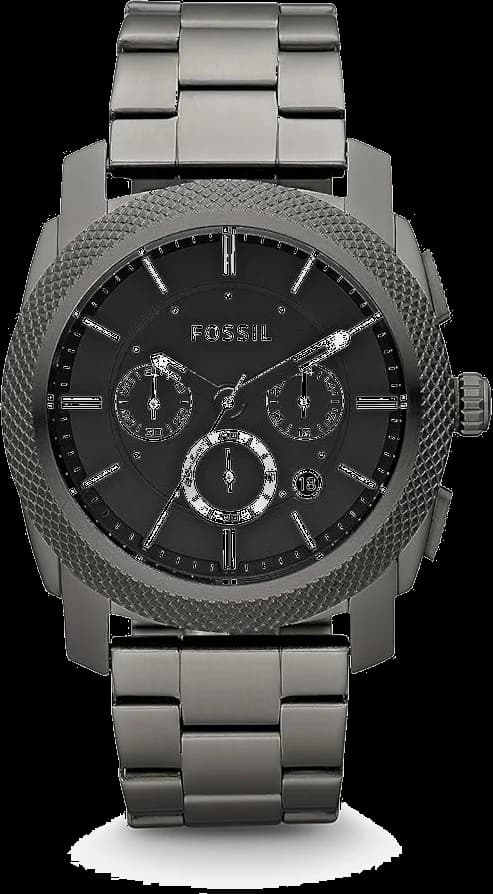 Montre Fossil FS4662 en Acier Fumé et Cadran Noir Velours