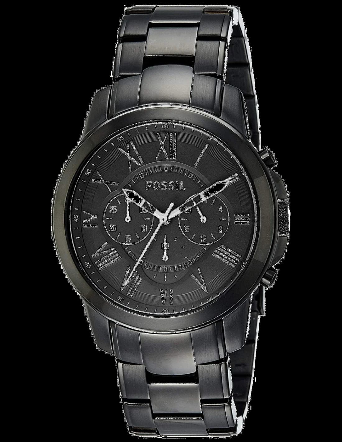 Montre Fossil FS4832 en Acier Noir avec Chiffres Romains