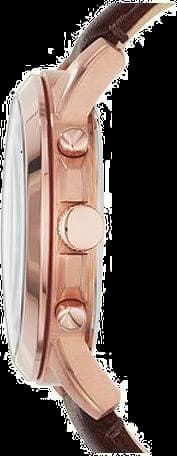 Montre Homme Fossil Grant FS5068 Bracelet cuir lisse marron vue 2