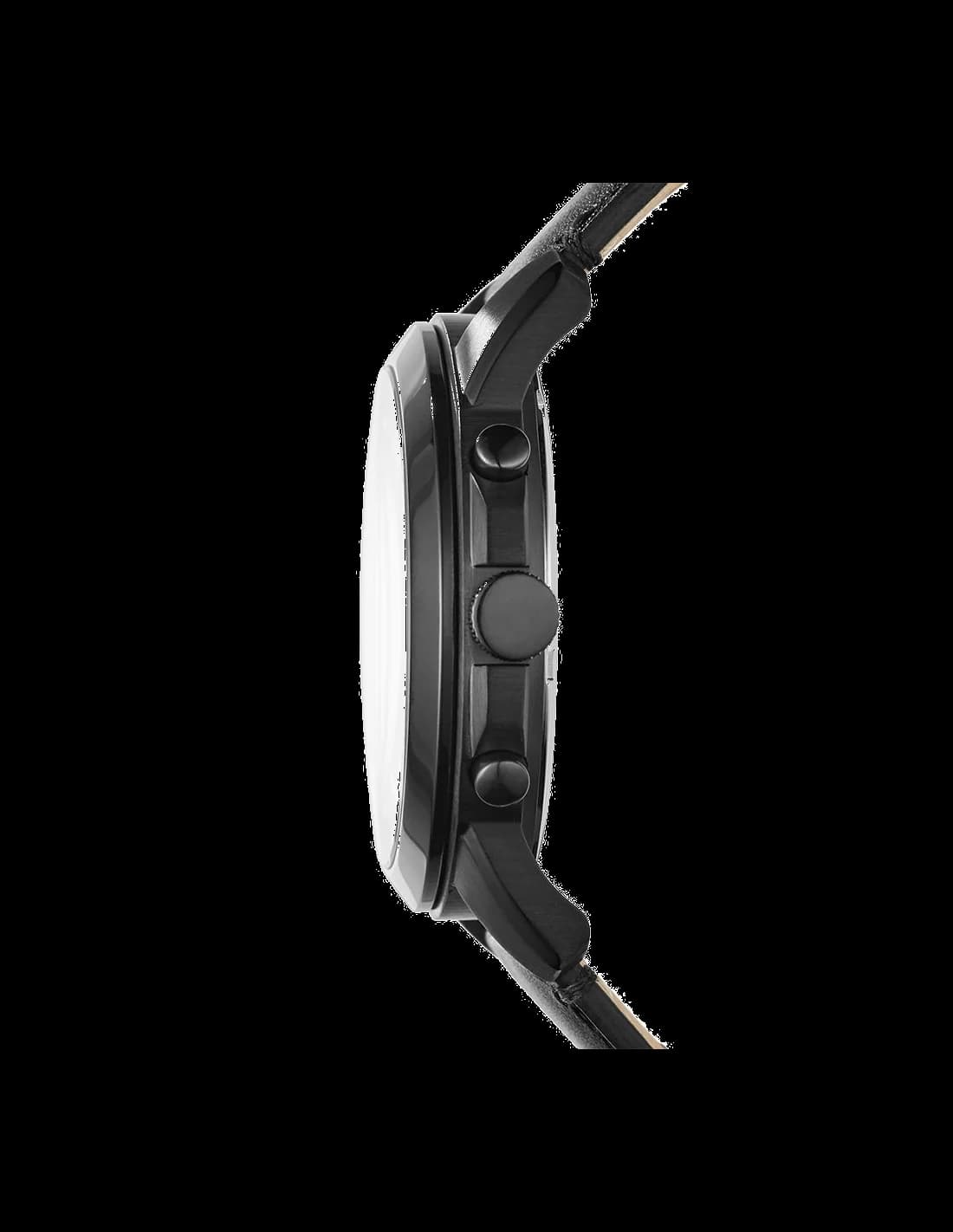 Montre Fossil FS5132 Chronographe Gant bracelet en cuir noir vue 2