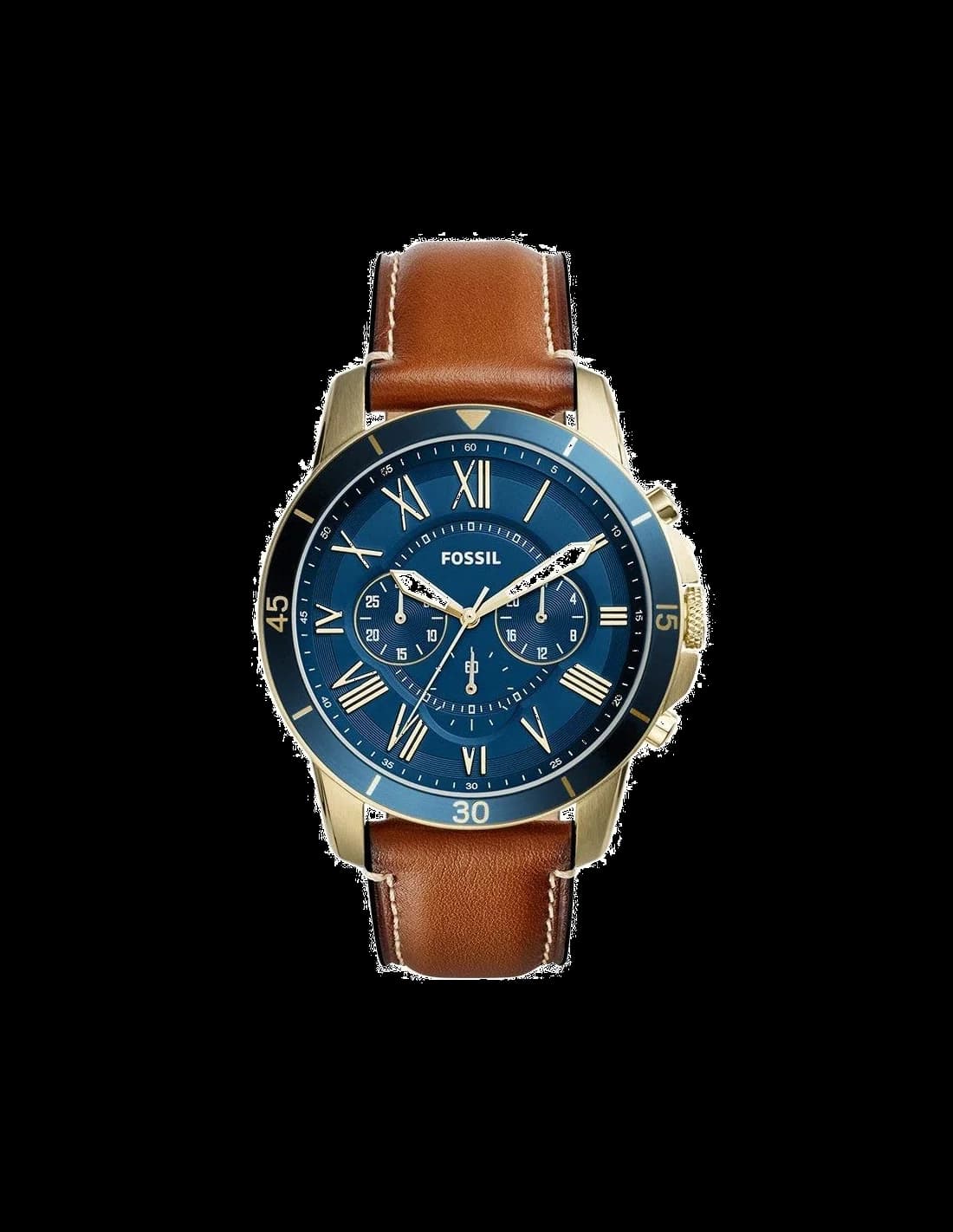 Montre Fossil FS5268 avec bracelet en cuir marron