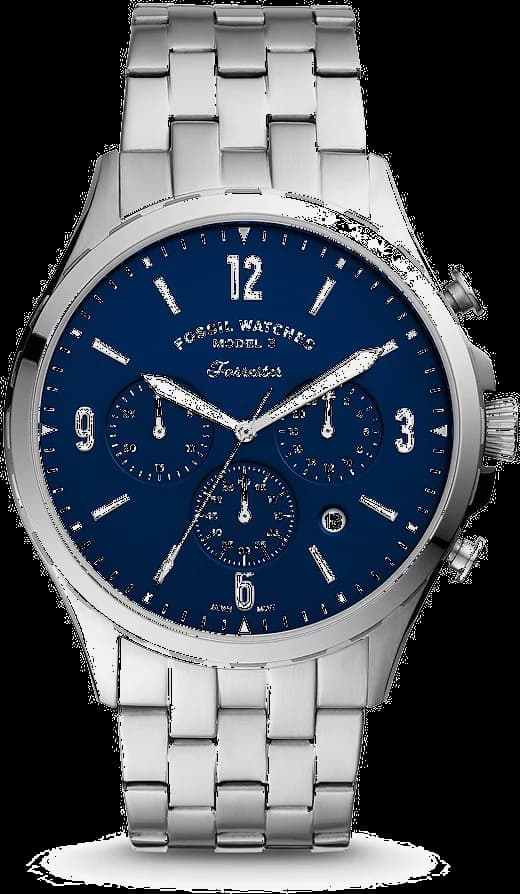 Montre Homme Fossil FS5605 Chronographe en Acier Argenté