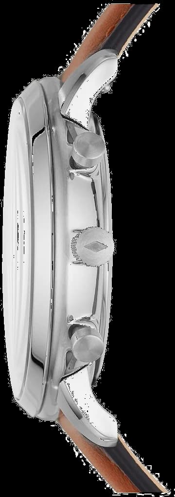 Montre Fossil FS5735 Chronographe Cadran Vert et Bracelet Cuir Marron vue 3