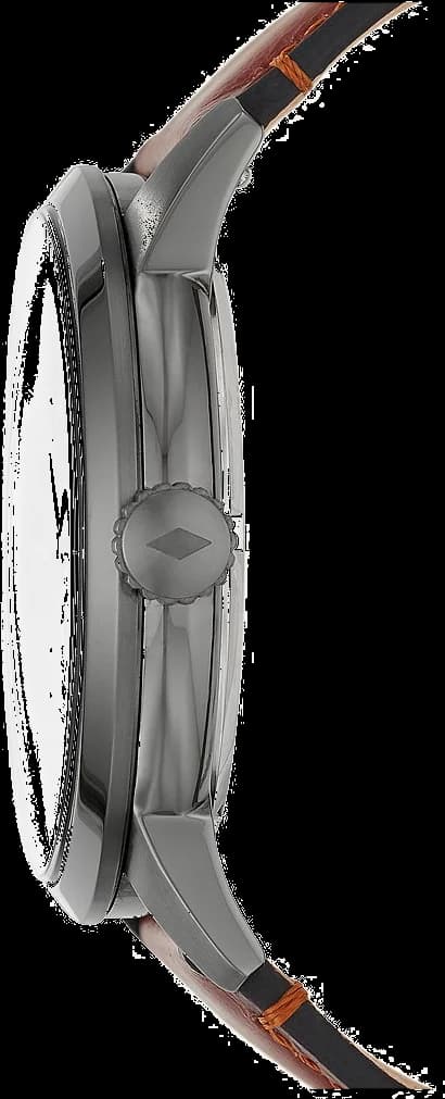 Montre homme Fossil Townsman Automatic ME3181 en cuir ambré vue 3