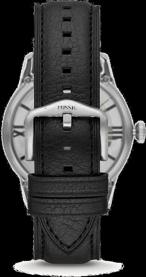 Montre Fossil Townsman Automatique ME3200 Squelette bracelet cuir noir vue 2