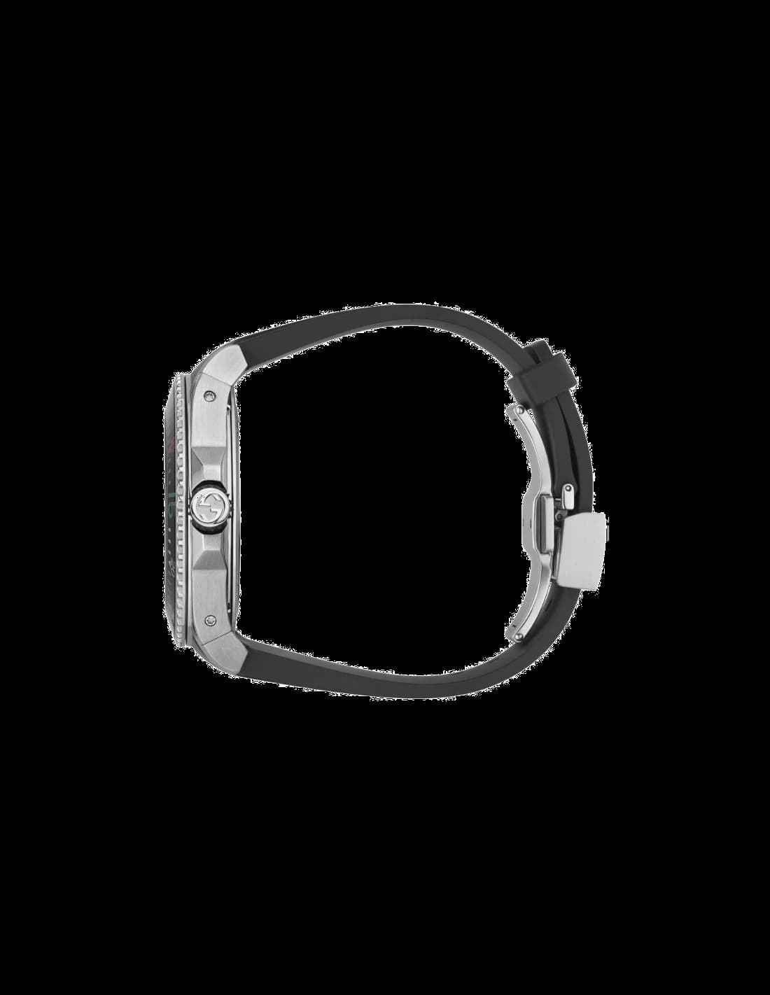 Montre Homme Gucci Dive YA136217 Bracelet en caoutchouc noir vue 3