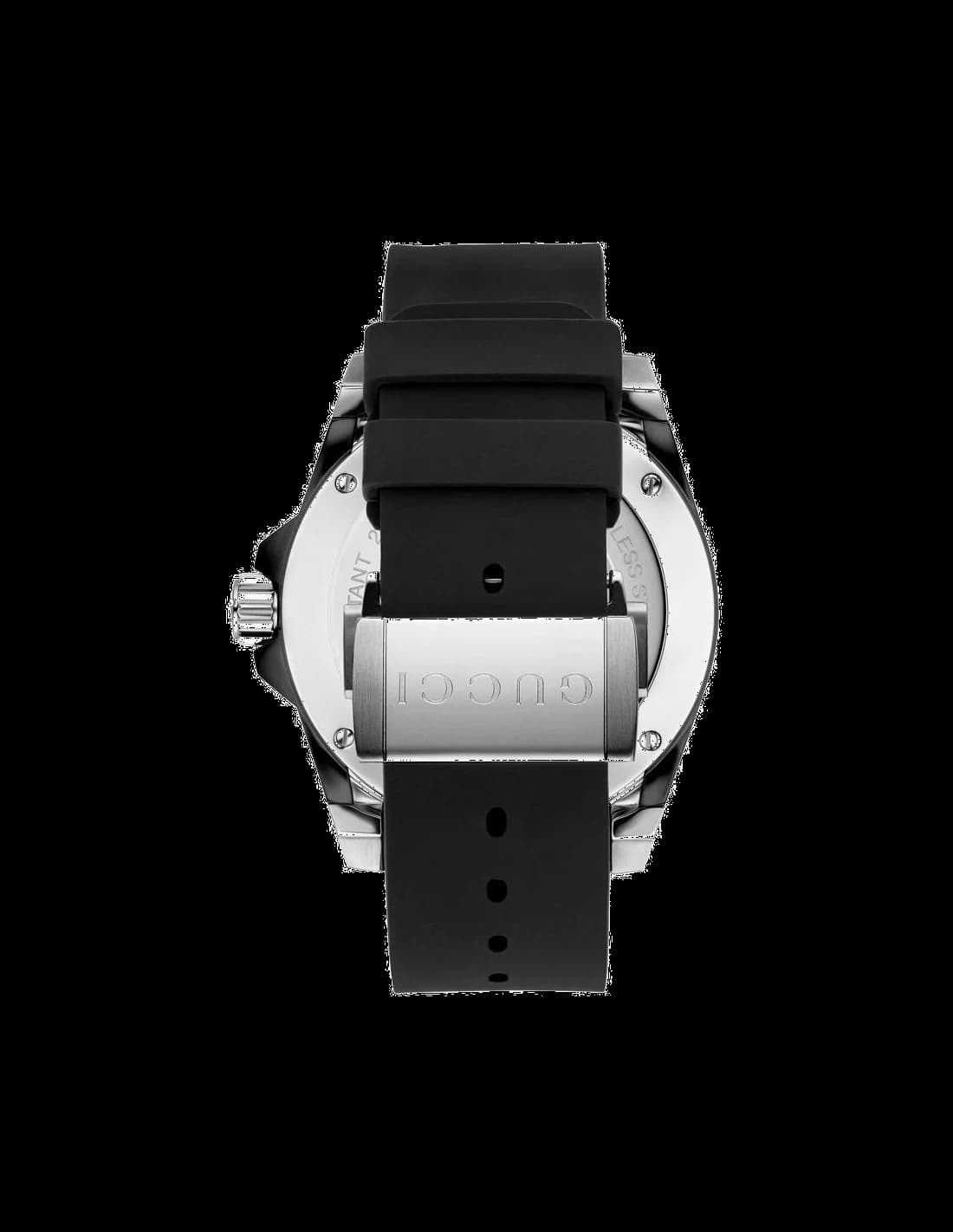 Montre Homme Gucci Dive YA136204 Bracelet en caoutchouc noir vue 2