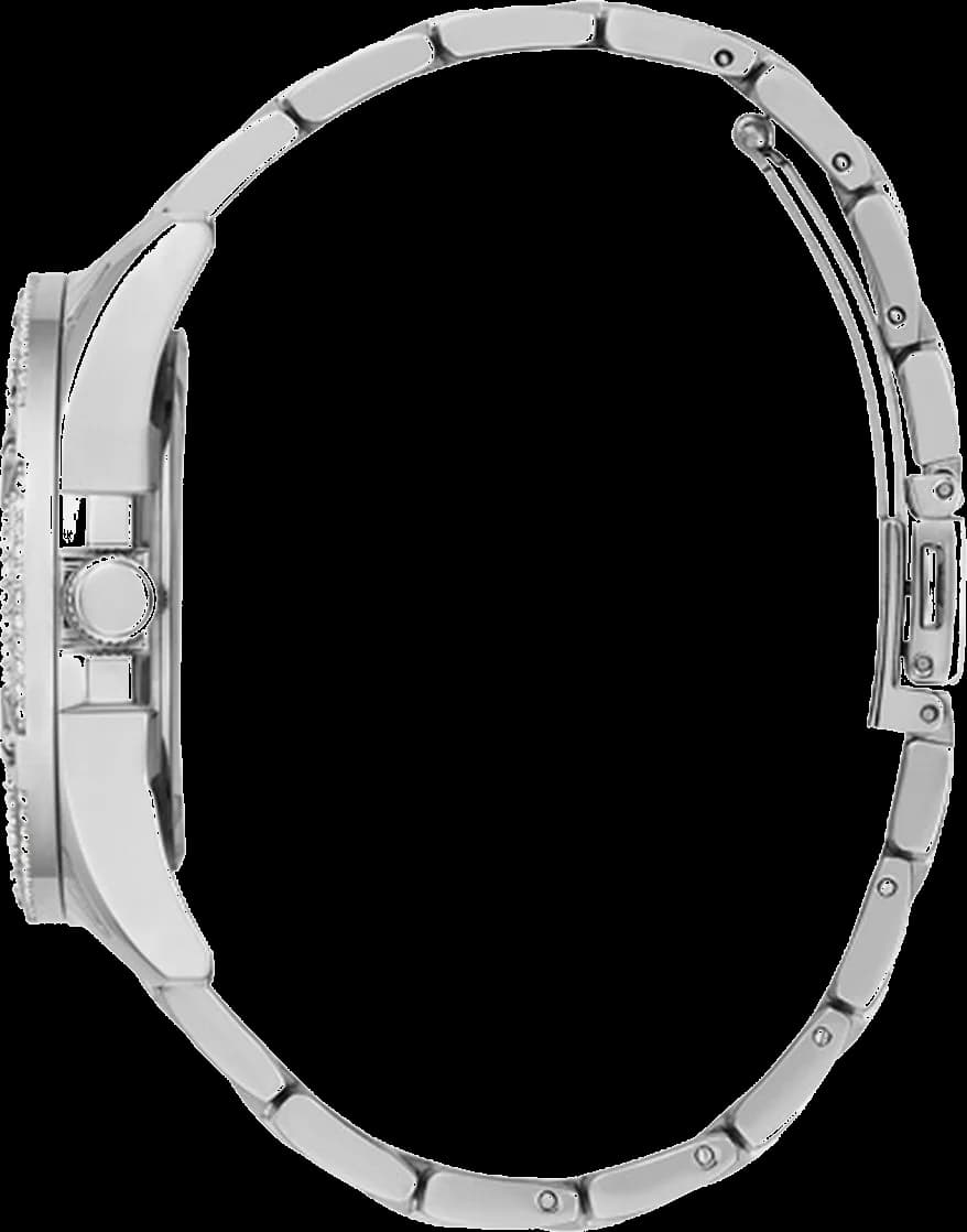 Montre femme Guess Queen GW0464L1 en acier argenté cadran orné de cristaux vue 3