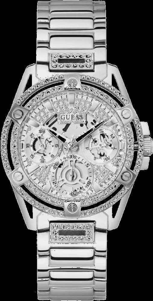 Montre femme Guess Queen GW0464L1 en acier argenté cadran orné de cristaux