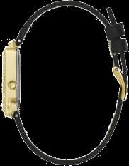 Montre Femme Guess Fame GW0504L5 bracelet cuir noir boitier triangle orné de strass vue 4
