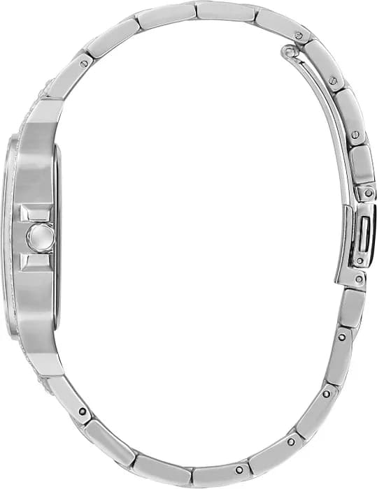 Montre Femme Guess Deco GW0472L1 bracelet acier argent boitier carré orné de strass vue 2
