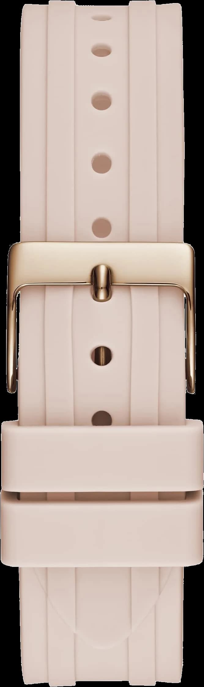 Montre Femme Guess Heiress GW0407L3 bracelet silicone rose boitier orné de strass vue 4