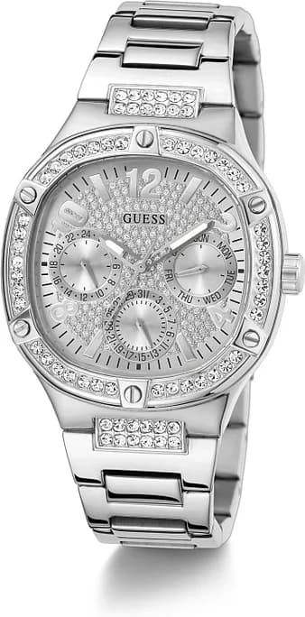 Montre Femme Guess Duchess GW0558L1 bracelet argent en acier boitier orné de strass vue 4
