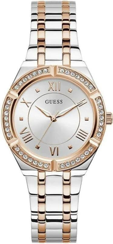 Montre Femme Guess Cosmo GW0033L9 bracelet acier bicolore cadran argenté