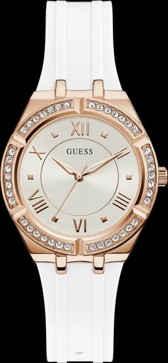 Montre Femme Guess GW0034L2 Silicone Blanc et Or Rose