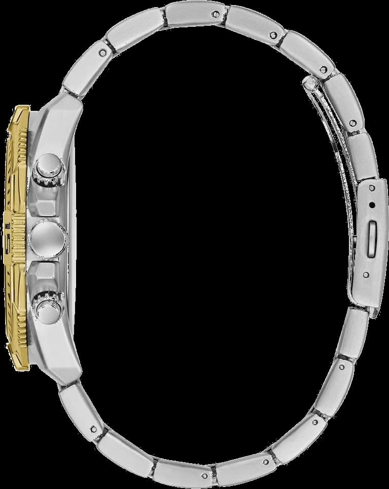 Montre Guess GW0056G4 Bracelet Acier Bicolore et Cadran Noir Multifonction vue 2