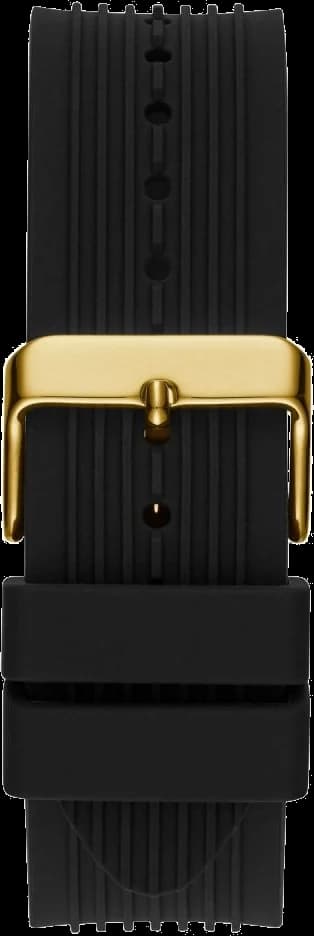 Montre Homme Guess Poseidon GW0057G1 bracelet silicone noir cadran noir multifonction vue 3