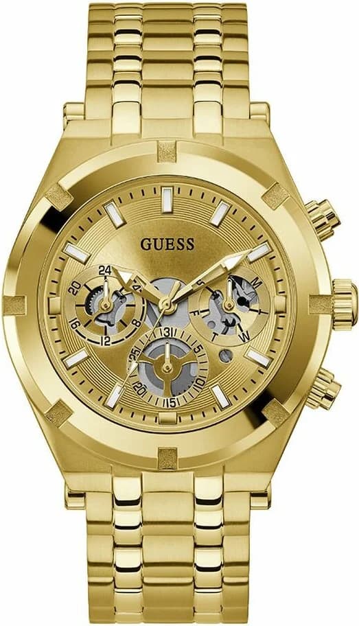 Montre Homme Guess GW0260G4 Continental Acier Doré Multifonctions