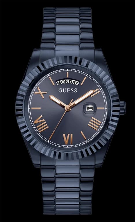 Montre Homme Guess Connoisseur GW0265G9 bracelet acier bleu cadran bleu