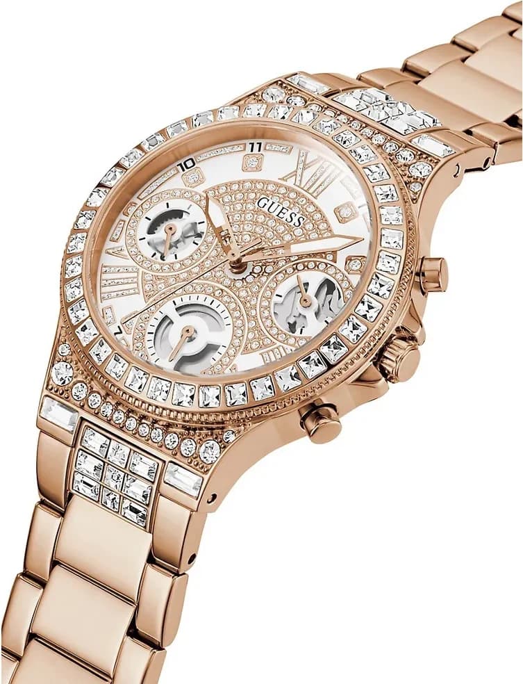 Montre Femme Guess Moonlight GW0320L3 Acier Rose Gold et Lunette Strass vue 2