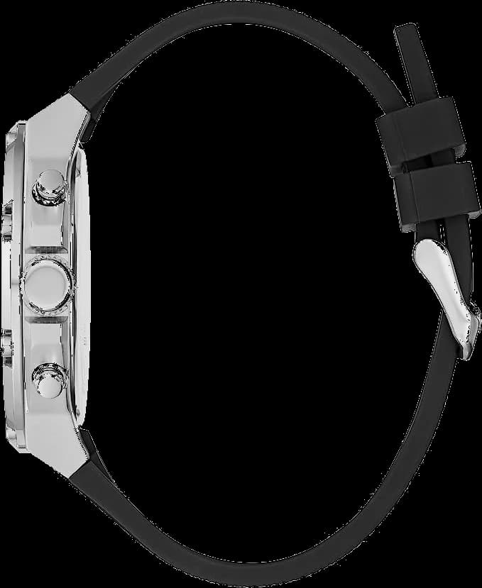 Montre Homme Guess Third Gear GW0334G1 bracelet silicone noir cadran multifonction vue 2