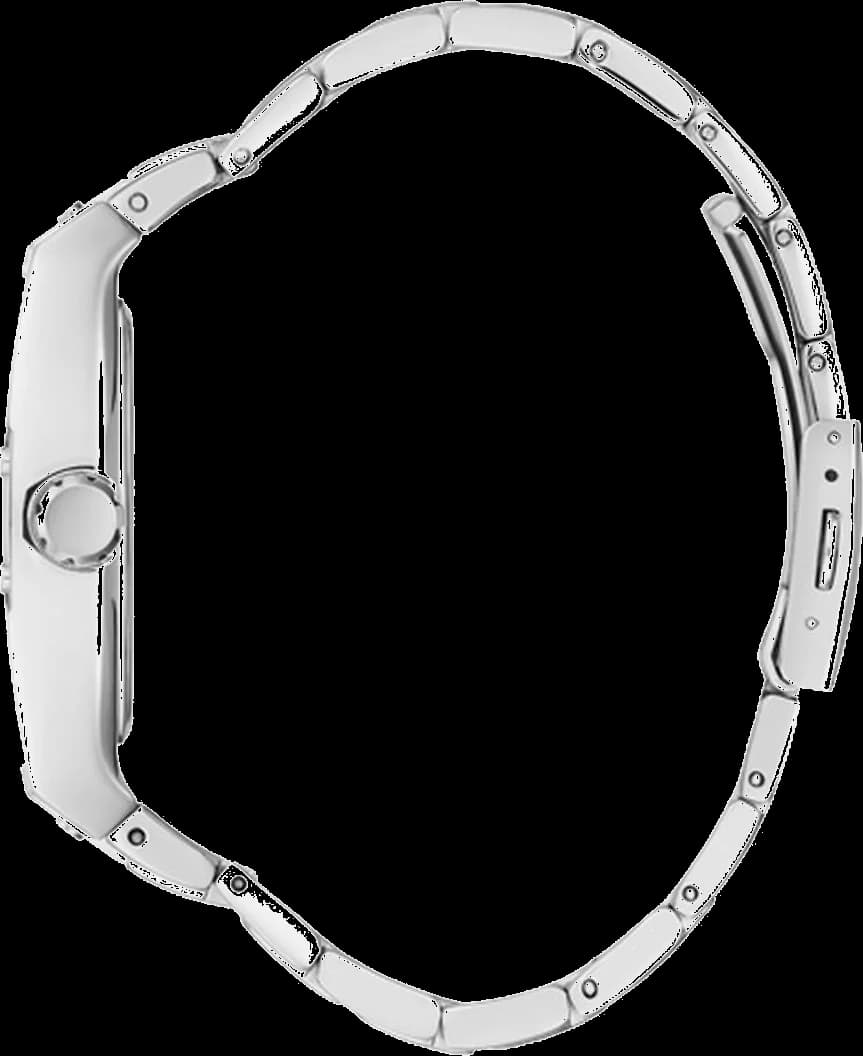 Montre Homme Guess Phoenix GW0387G1 cadran noir bracelet argent en acier vue 3